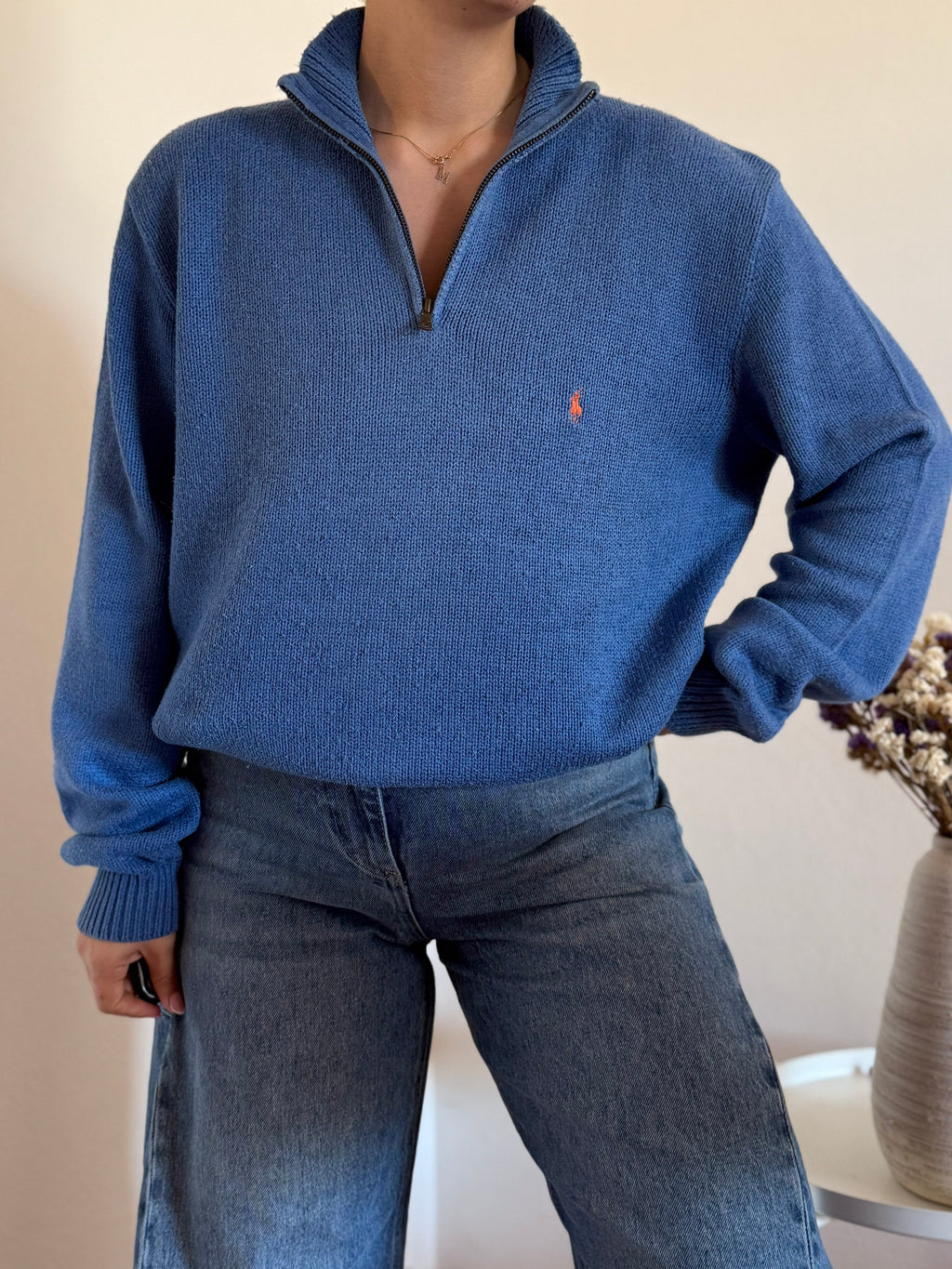 Ralph Lauren Cable Knit 1/4 Zip Sweater