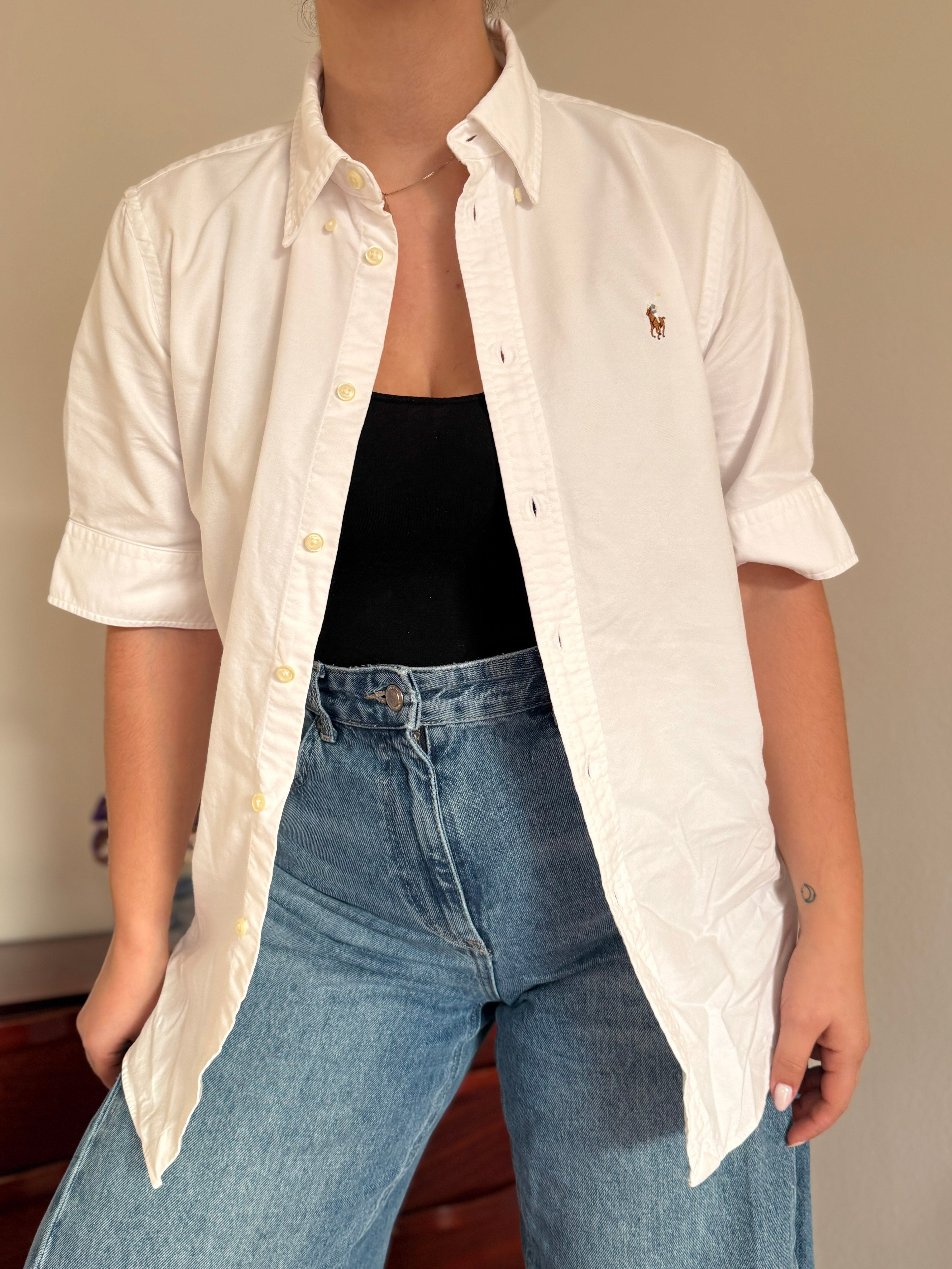 Polo Ralph Lauren Plain White Shirt 100% Cotton