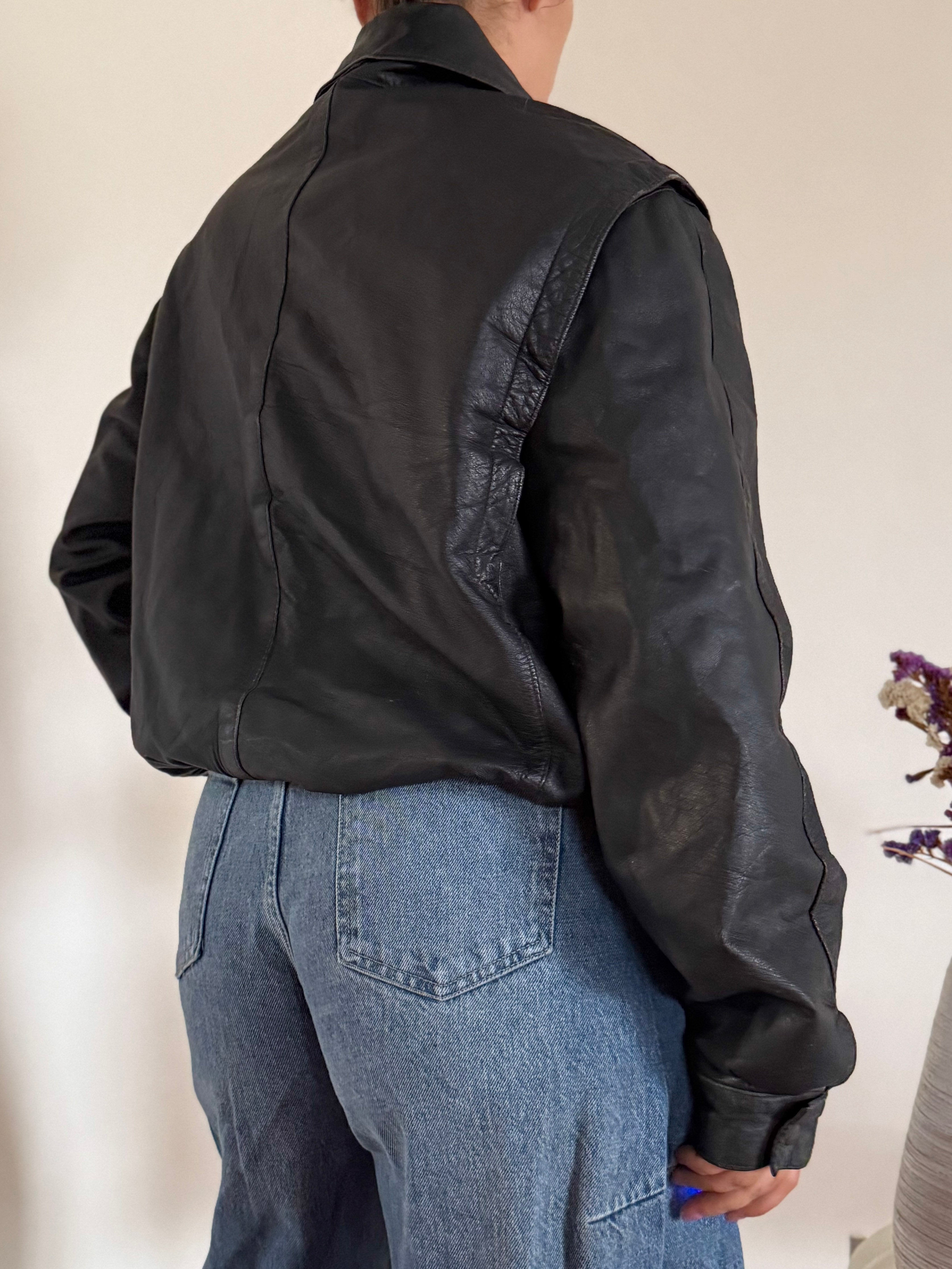 Vintage Bomber Leather Jacket