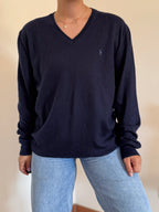 Ralph Lauren V-Neck Knit 100% Lã