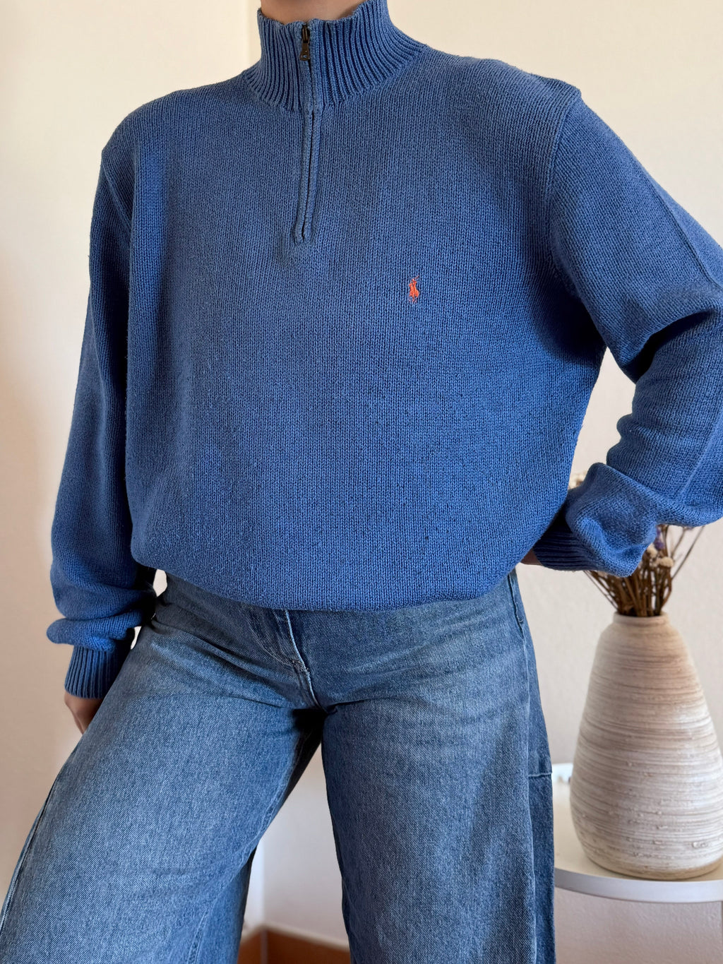 Ralph Lauren Cable Knit 1/4 Zip Sweater
