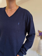 Ralph Lauren V-Neck Knit 100% Lã