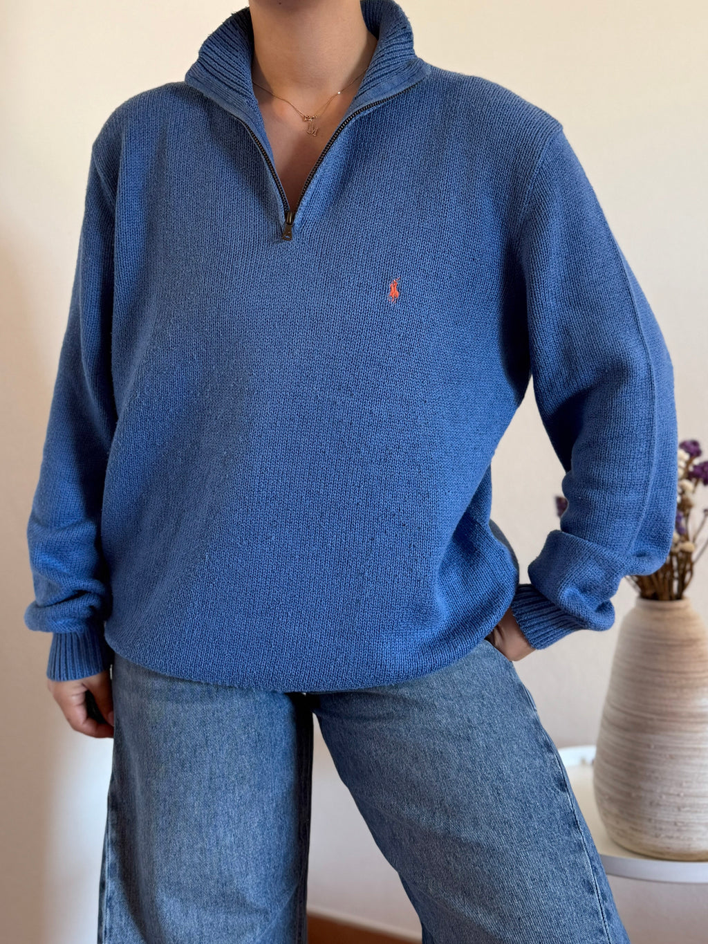 Ralph Lauren Cable Knit 1/4 Zip Sweater