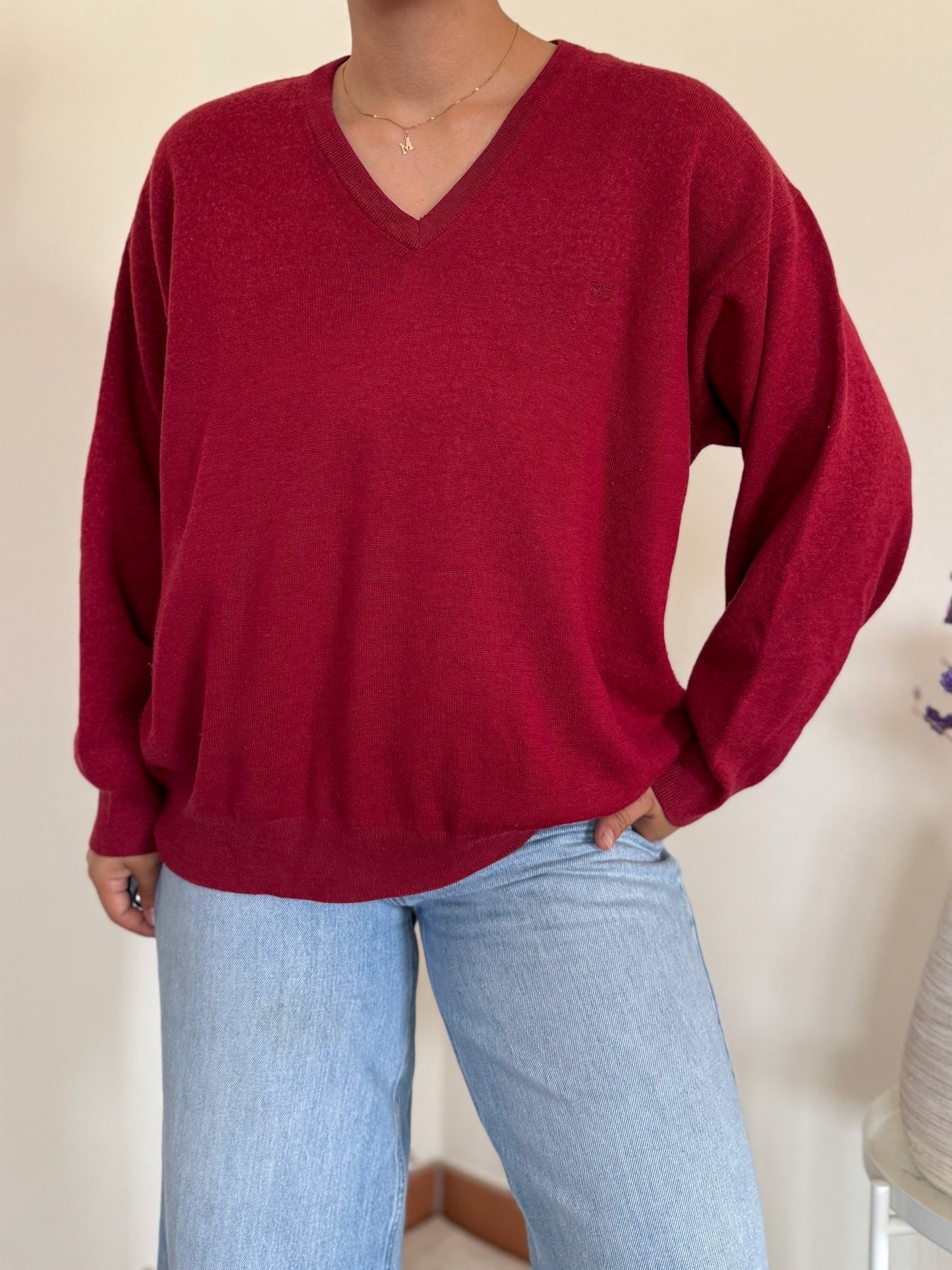 Burberry V-neck Knit Sweater