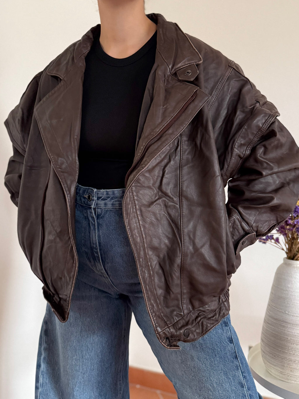 Vintage Biker Leather Jacket