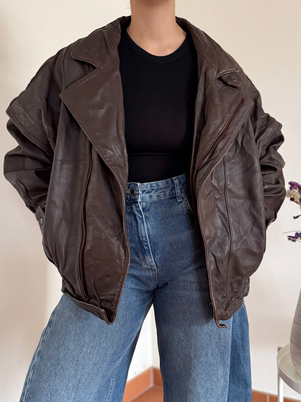 Vintage Biker Leather Jacket