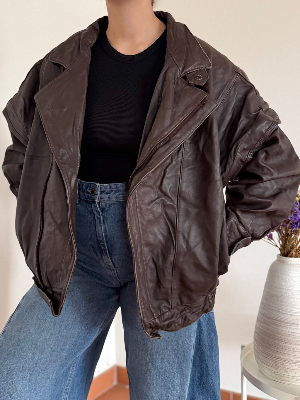 Vintage Biker Leather Jacket