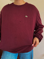 Lacoste Round Neck Knit Sweater 100% Wool