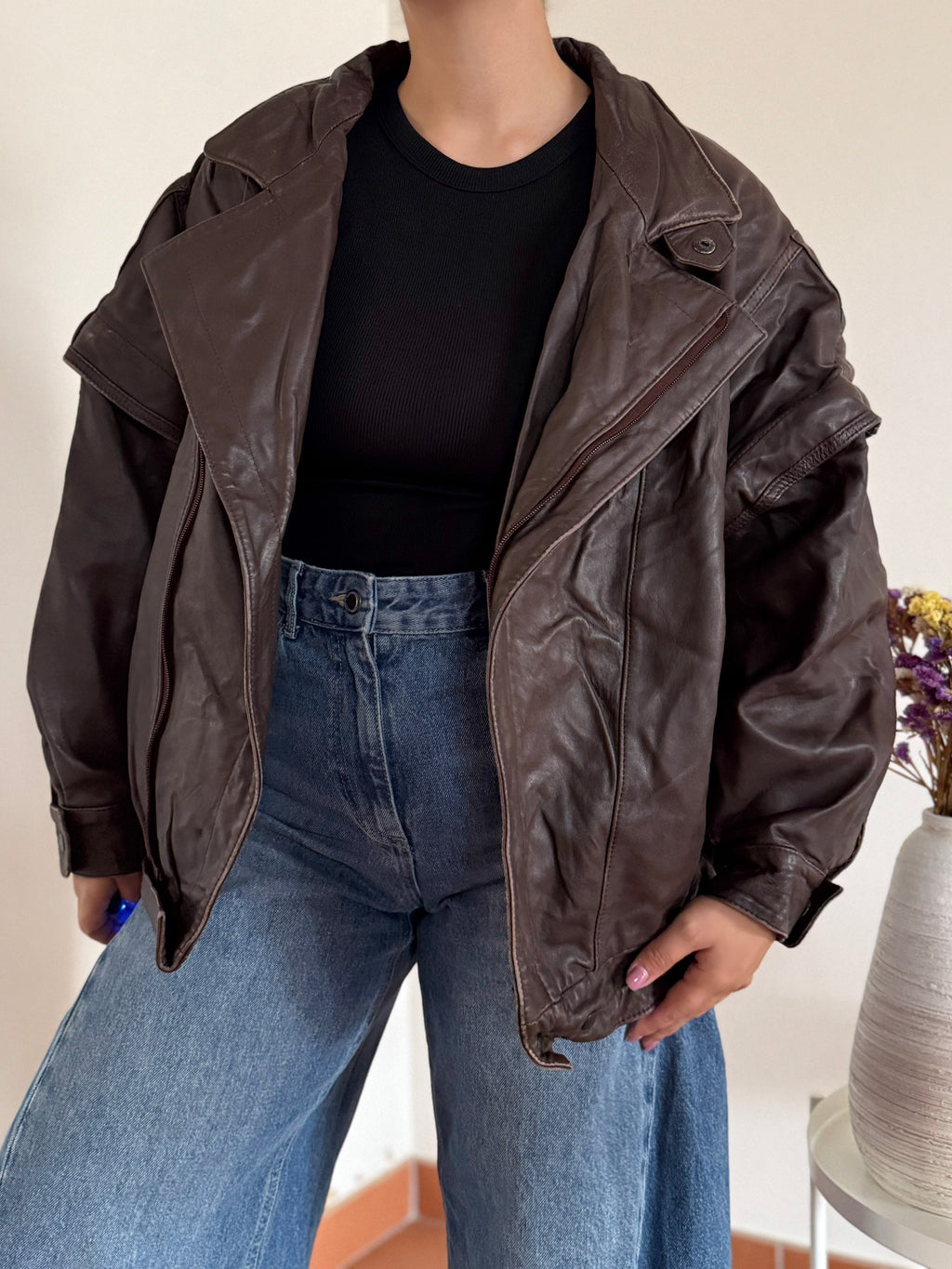 Vintage Biker Leather Jacket