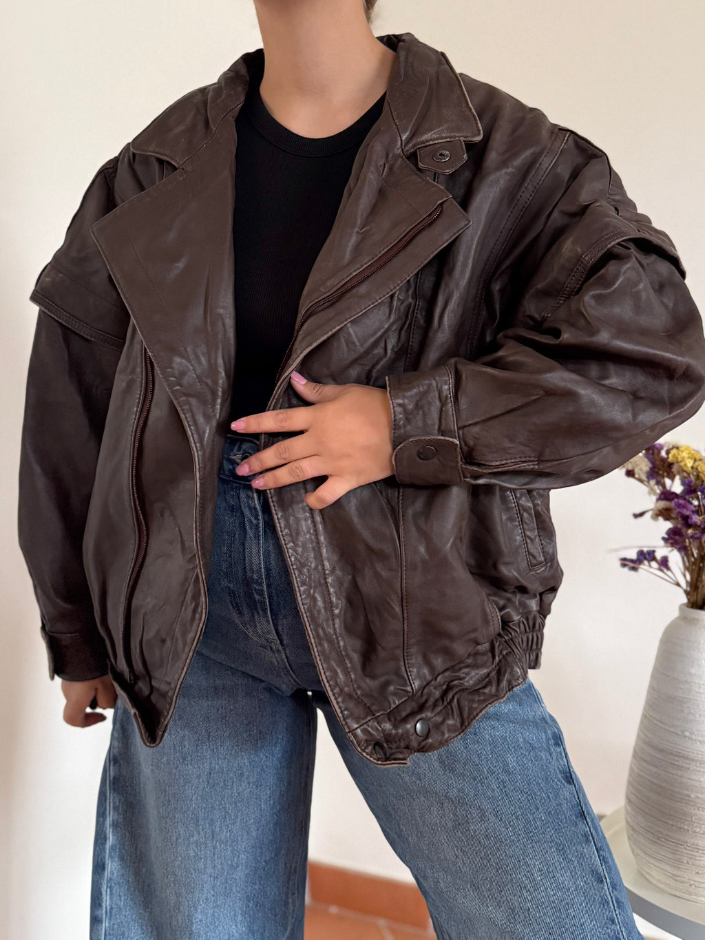 Vintage Biker Leather Jacket