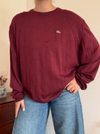 Lacoste Round Neck Knit Sweater 100% Wool