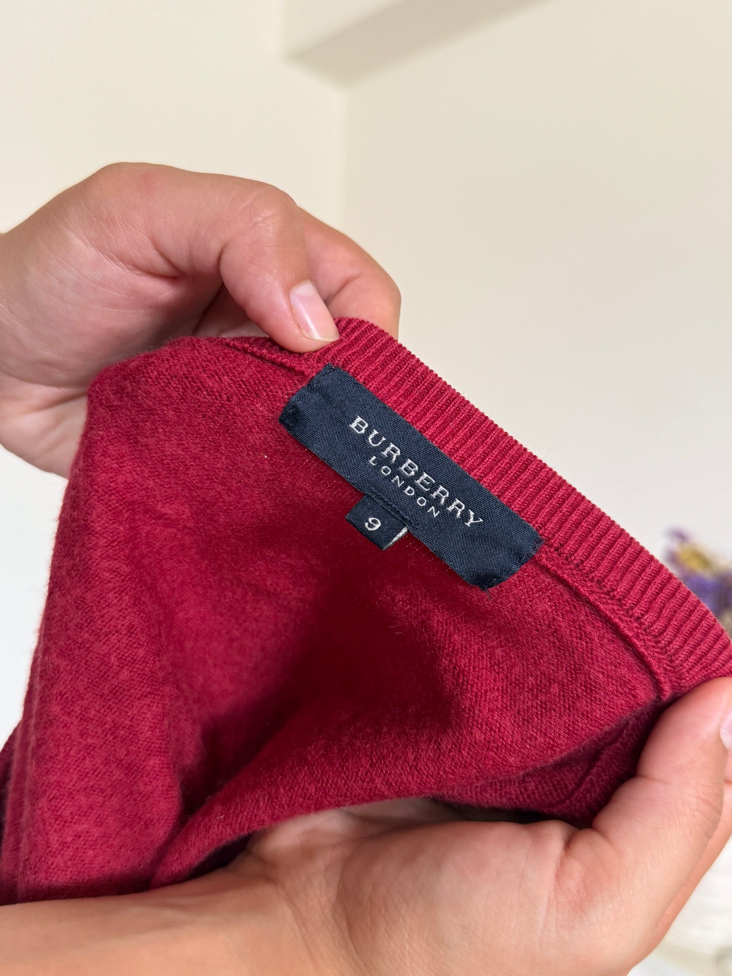 Burberry V-neck Knit Sweater
