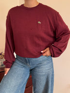 Lacoste Round Neck Knit Sweater 100% Wool