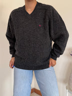 Burberry V-neck Knit Sweater 100% Wool
