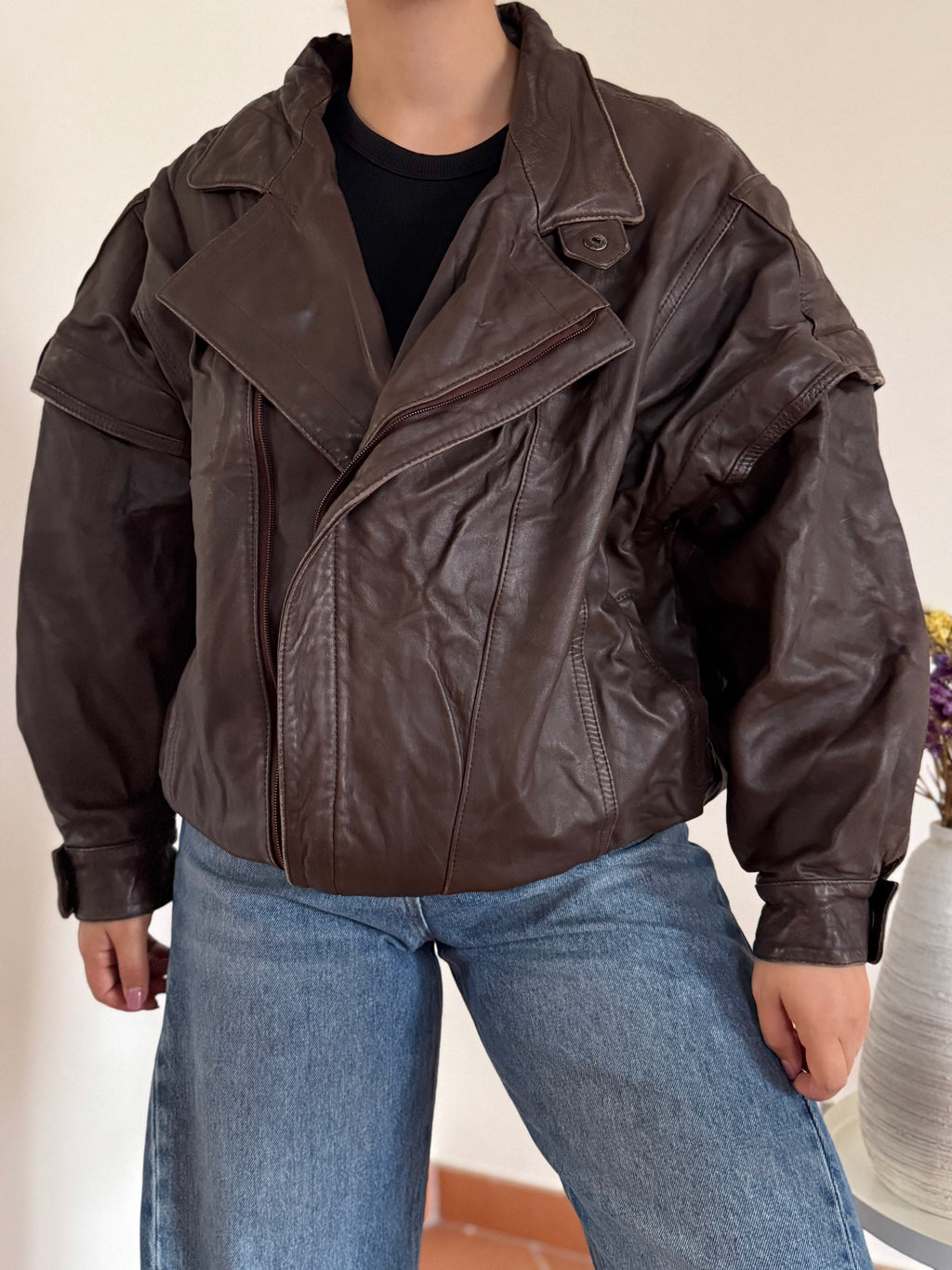 Vintage Biker Leather Jacket