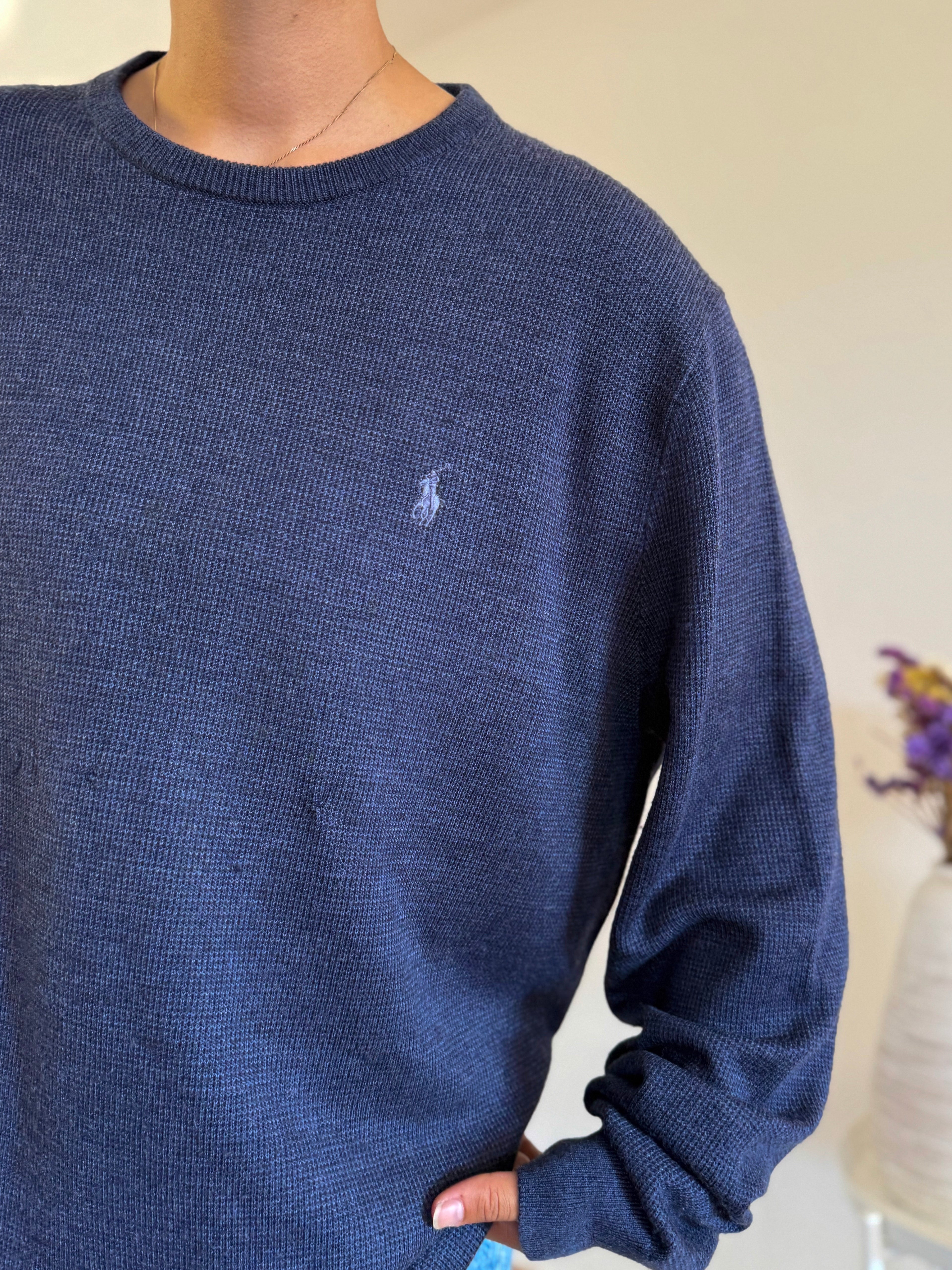 Ralph Lauren Round Neck Knit 100% Lã