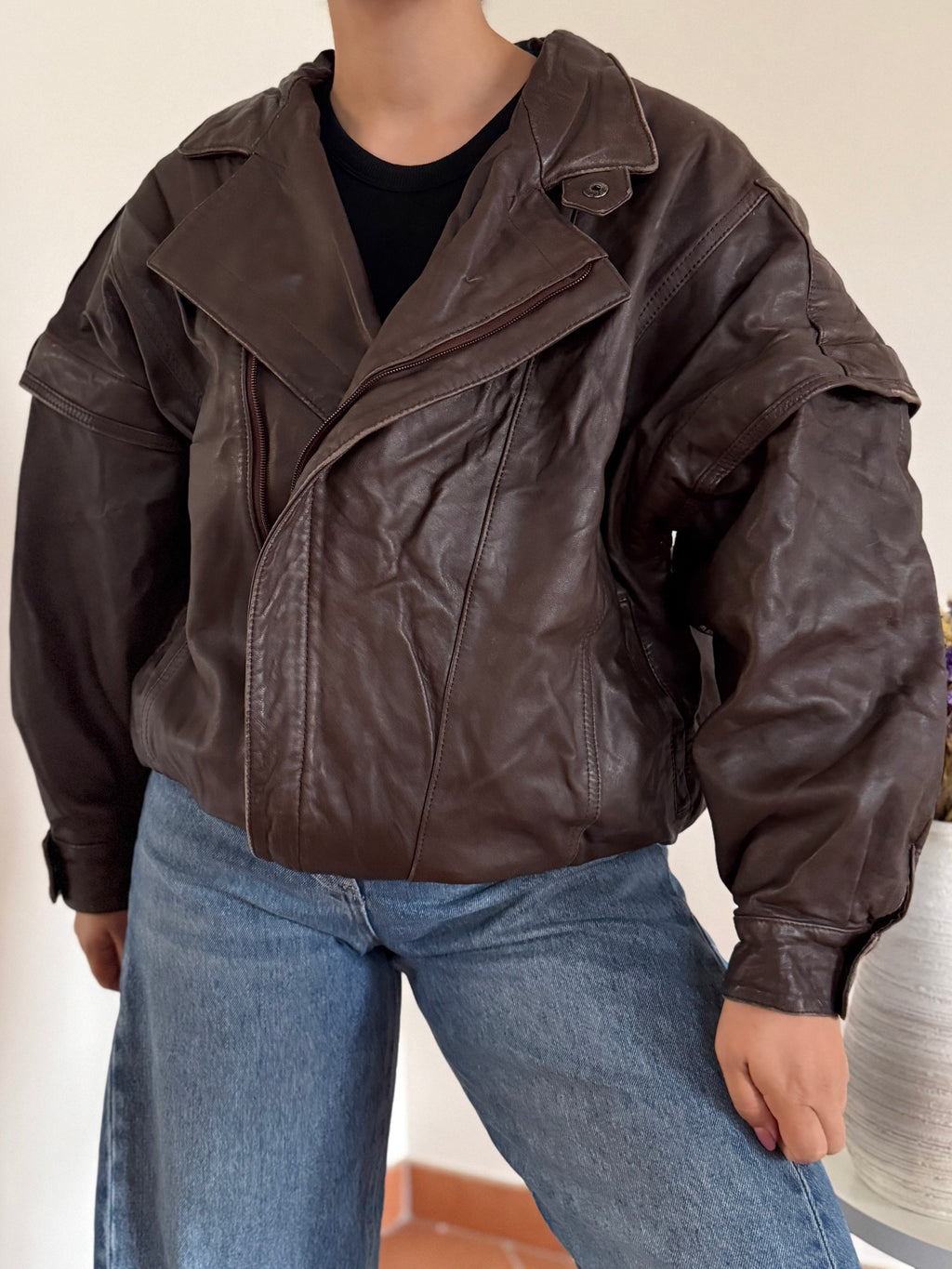 Vintage Biker Leather Jacket