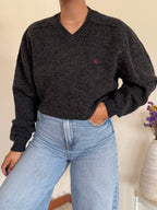 Burberry V-neck Knit Sweater 100% Wool