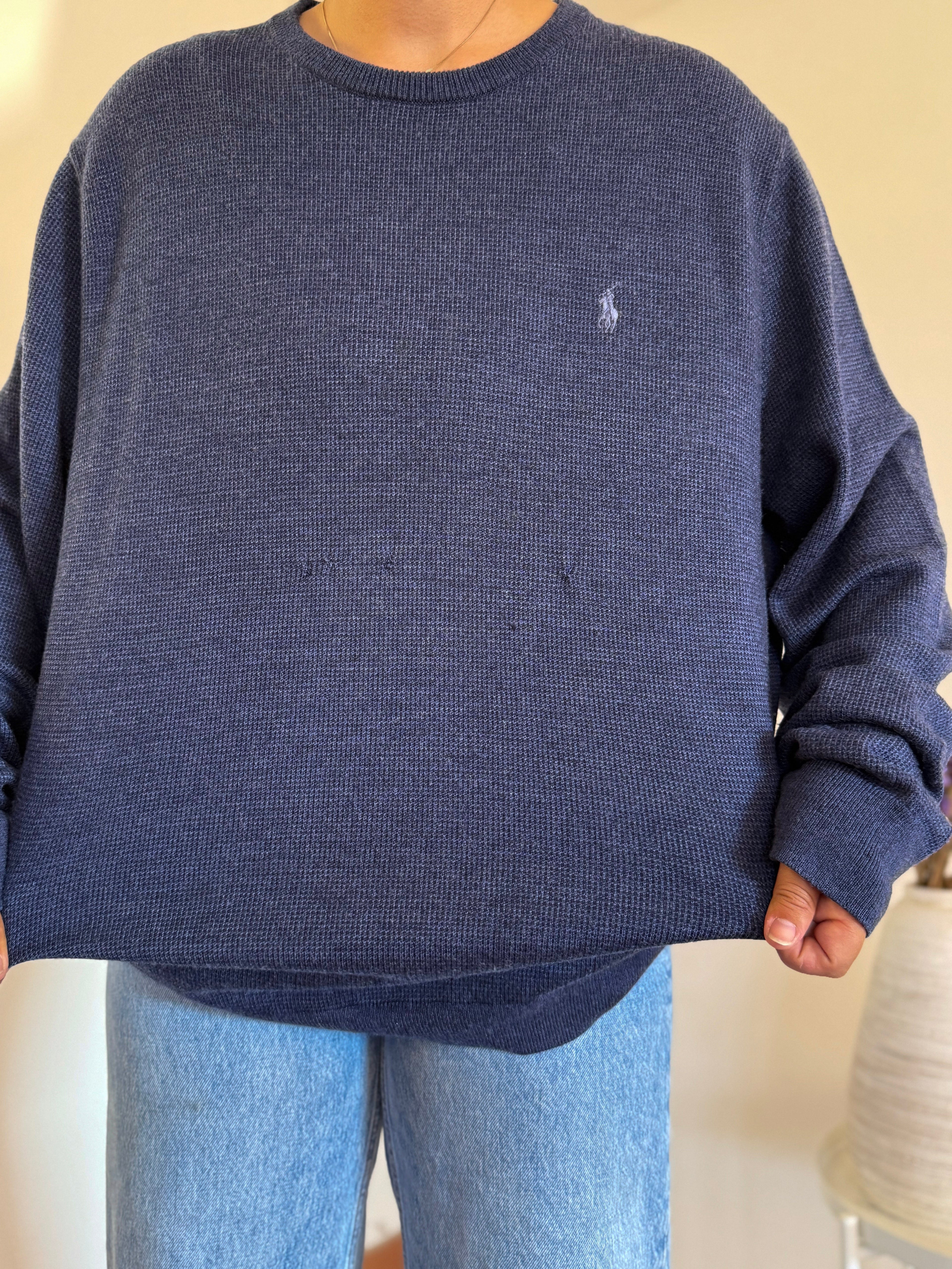 Ralph Lauren Round Neck Knit 100% Lã