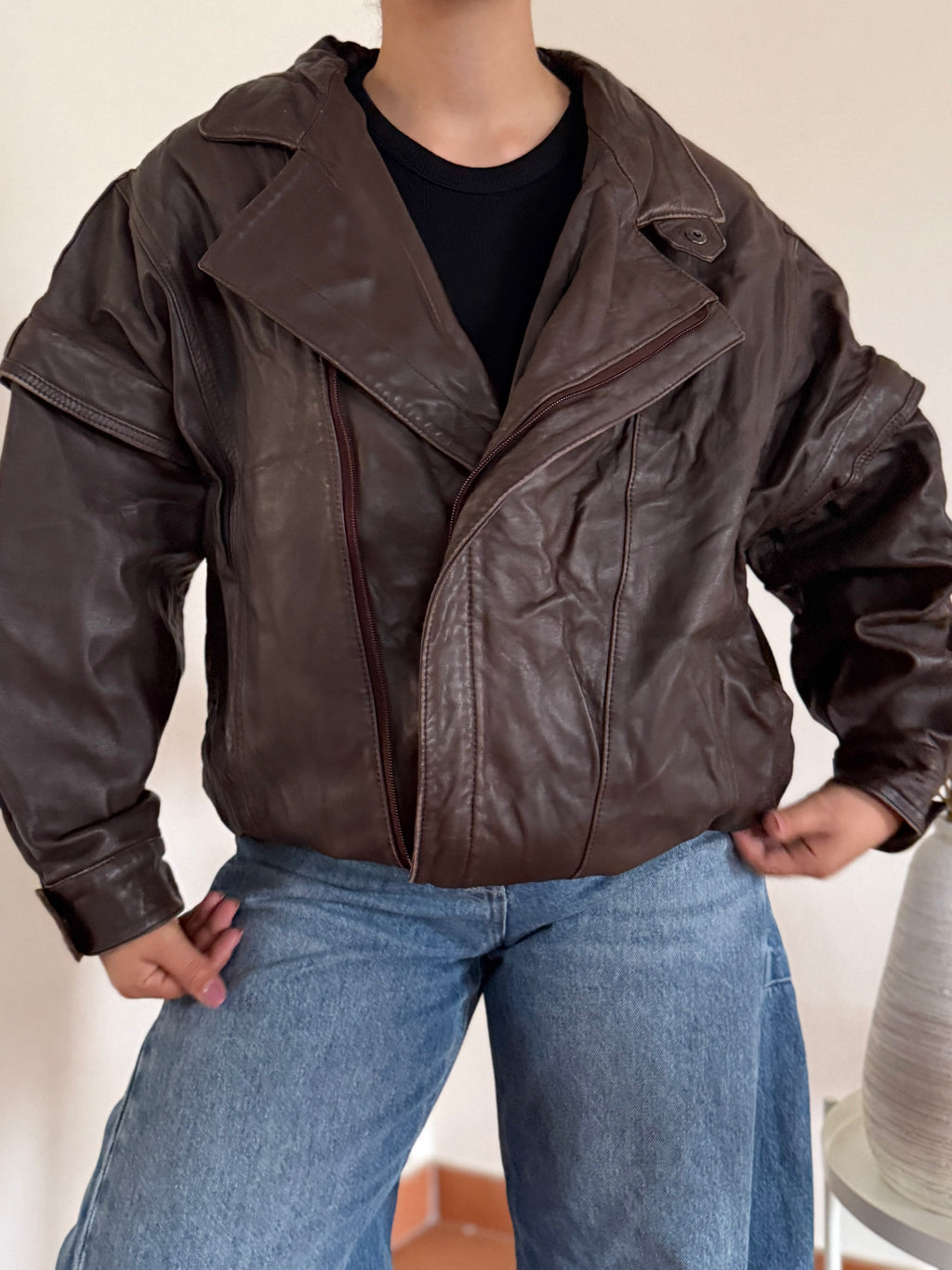 Vintage Biker Leather Jacket