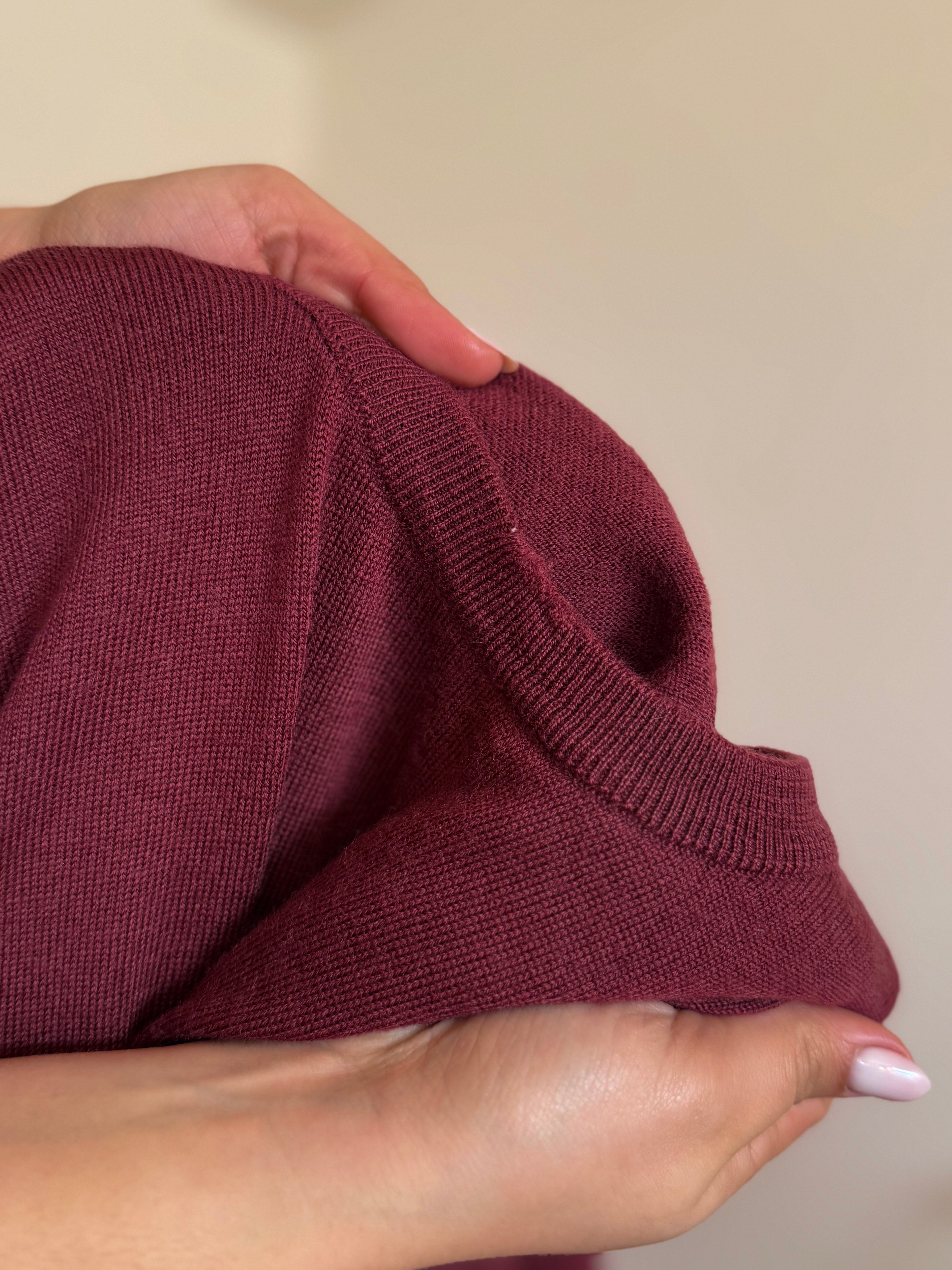 Lacoste Round Neck Knit Sweater 100% Wool