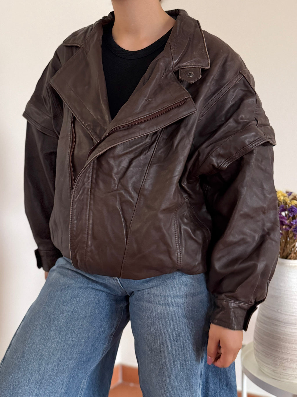 Vintage Biker Leather Jacket