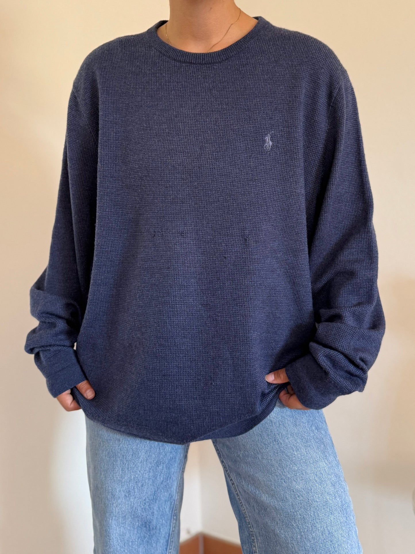 Ralph Lauren Round Neck Knit 100% Lã