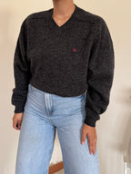 Burberry V-neck Knit Sweater 100% Wool