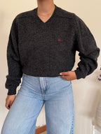 Burberry V-neck Knit Sweater 100% Wool