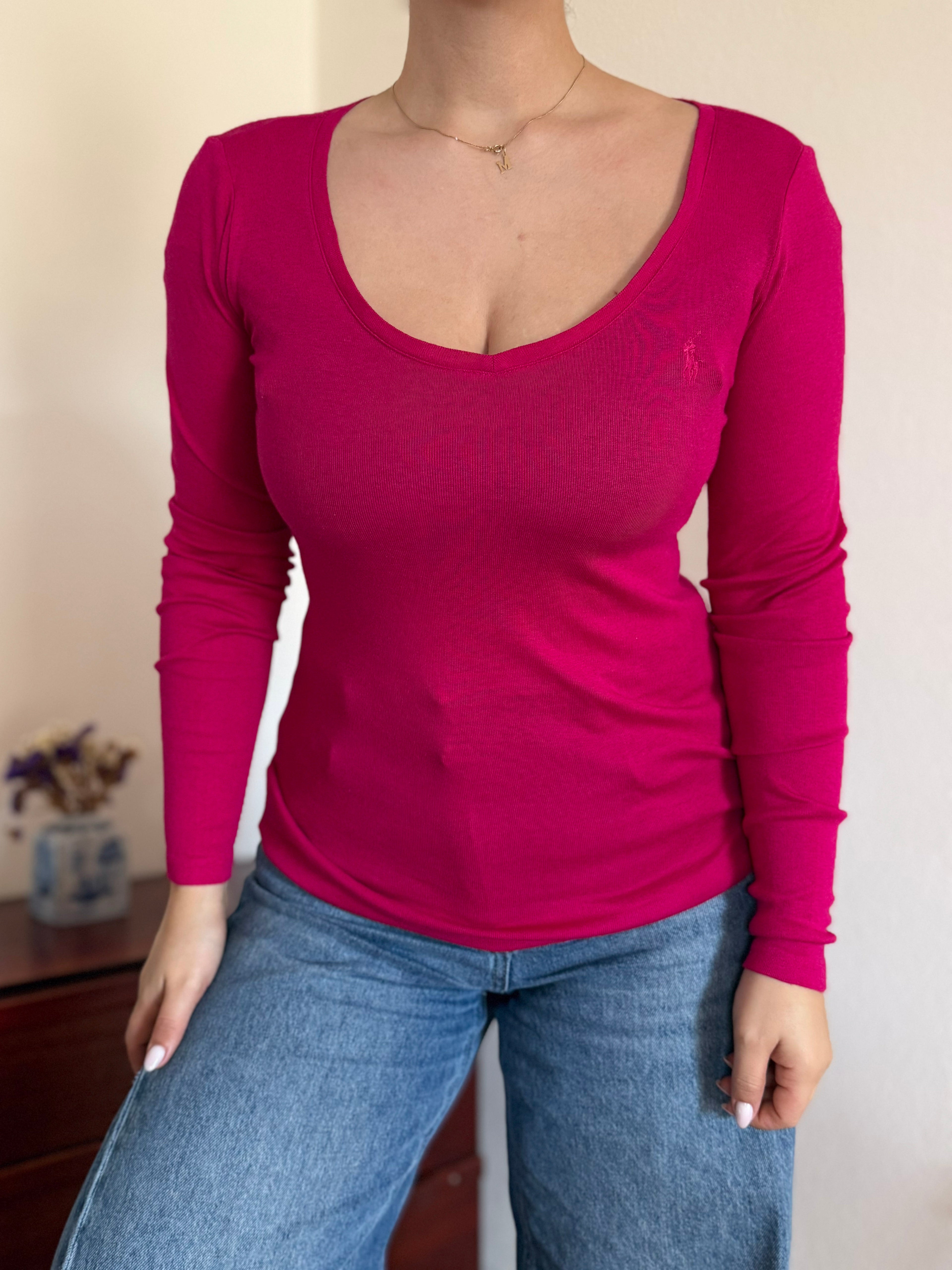 Ralph Lauren Round Neck Sweater 60% Cotton 40% Lyocell