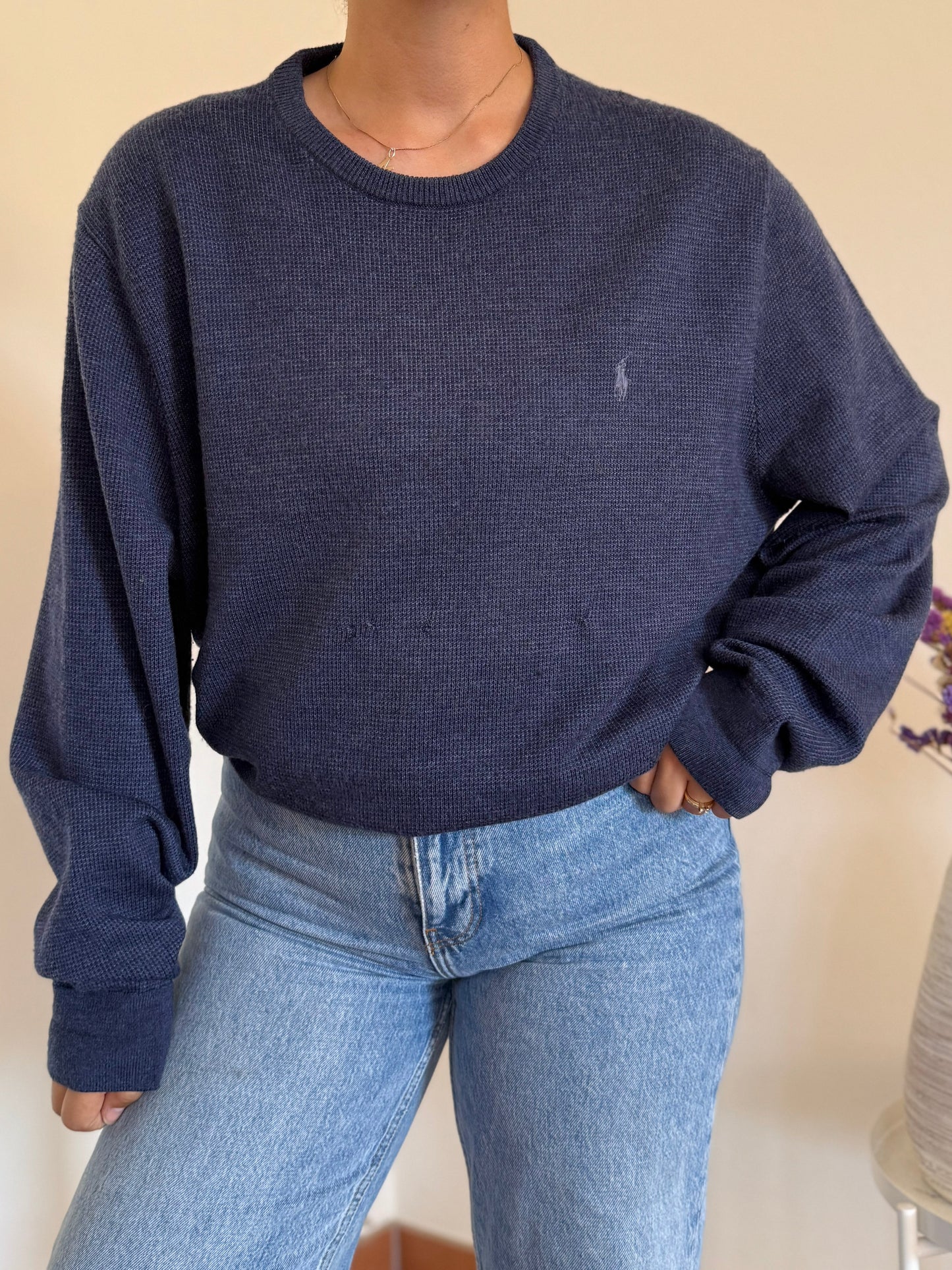 Ralph Lauren Round Neck Knit 100% Lã