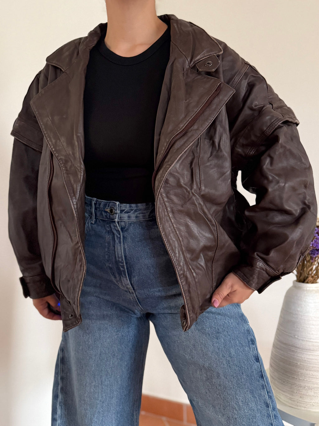 Vintage Biker Leather Jacket