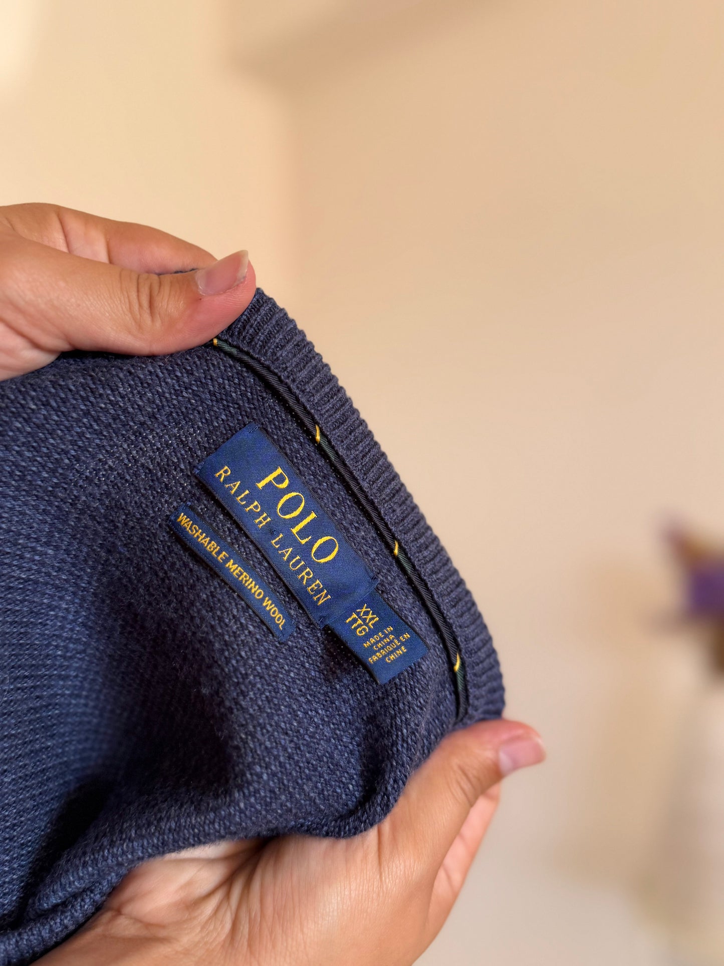 Ralph Lauren Round Neck Knit 100% Lã