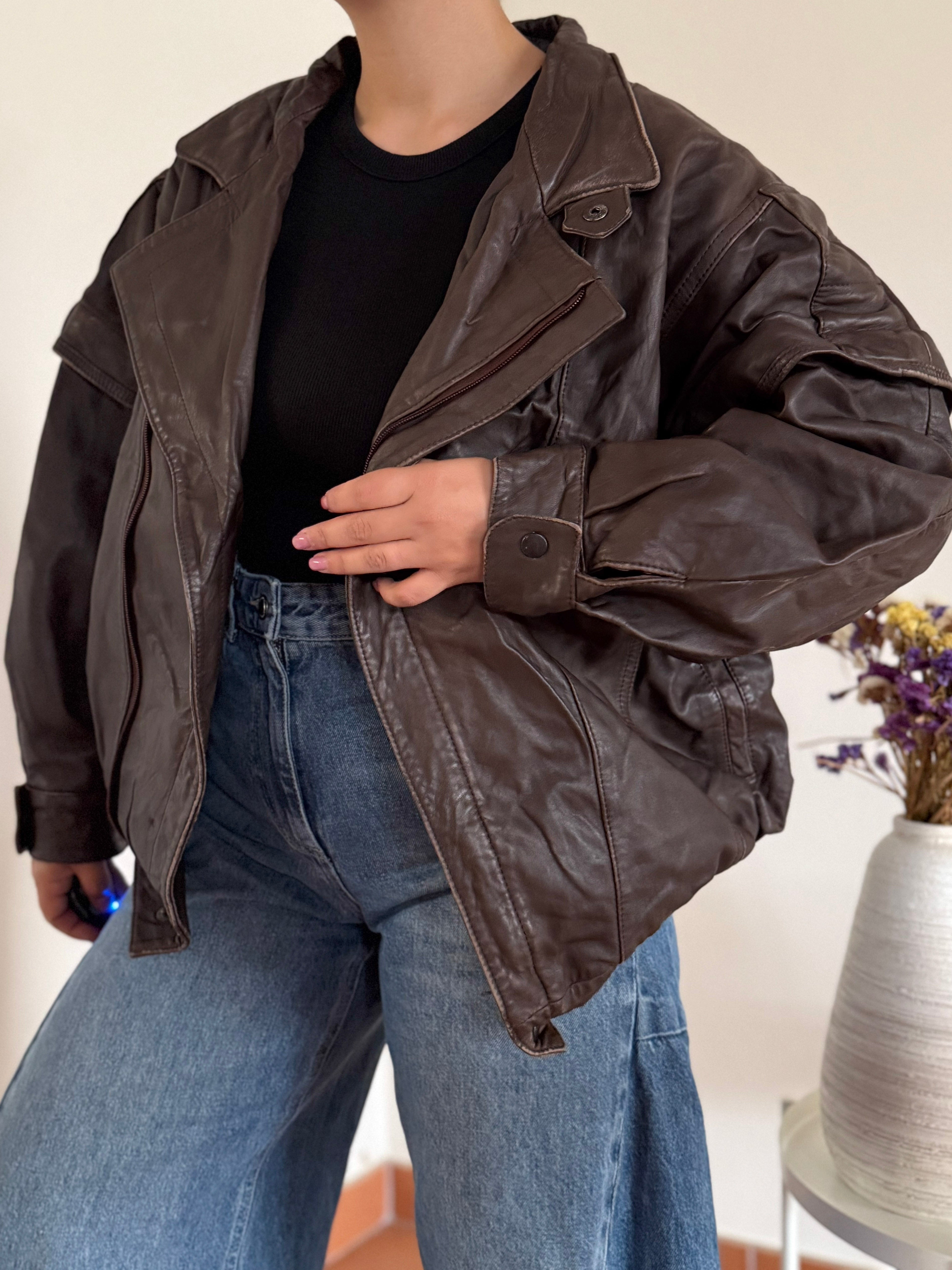 Vintage Biker Leather Jacket