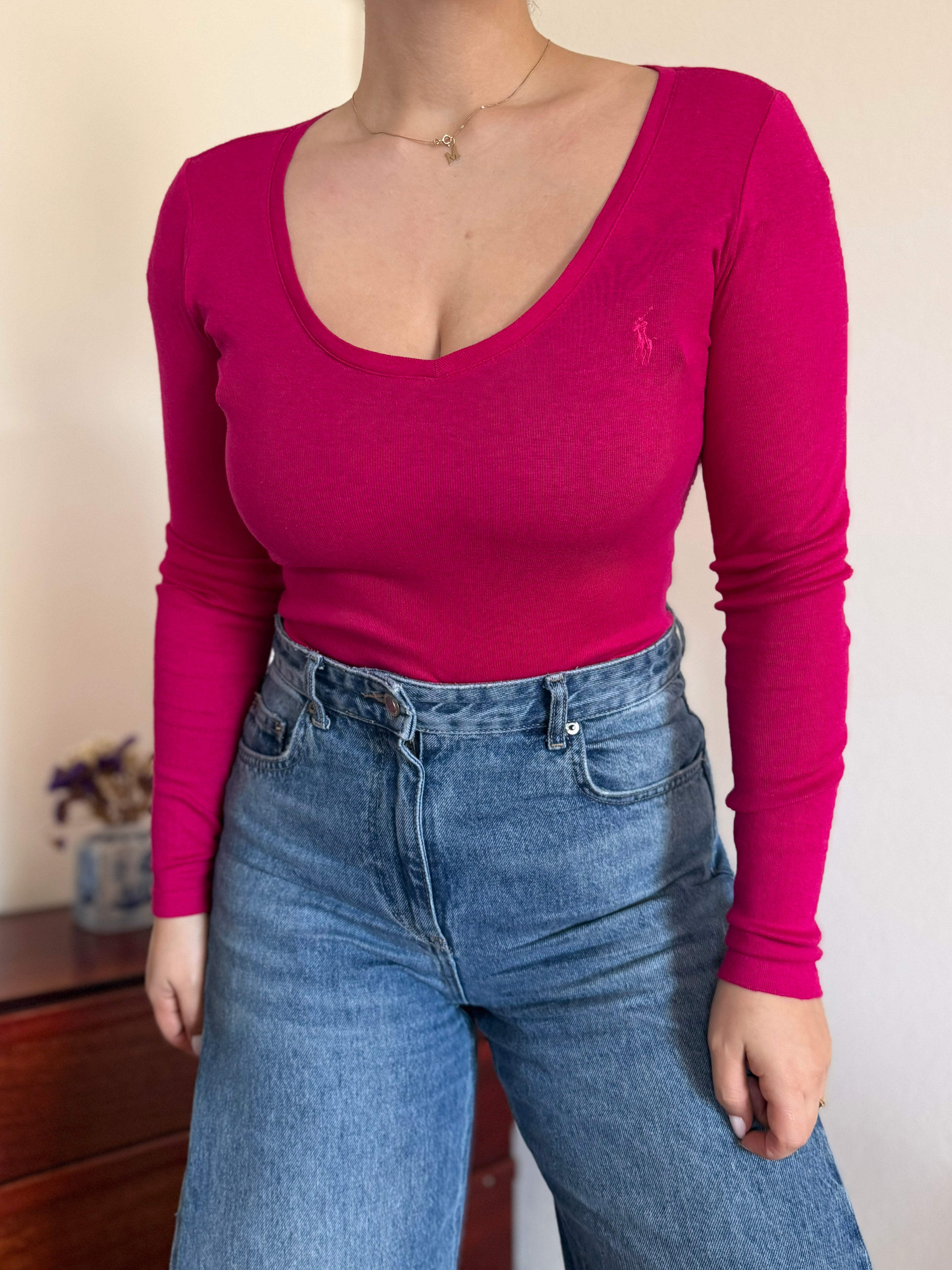 Ralph Lauren Round Neck Sweater 60% Cotton 40% Lyocell