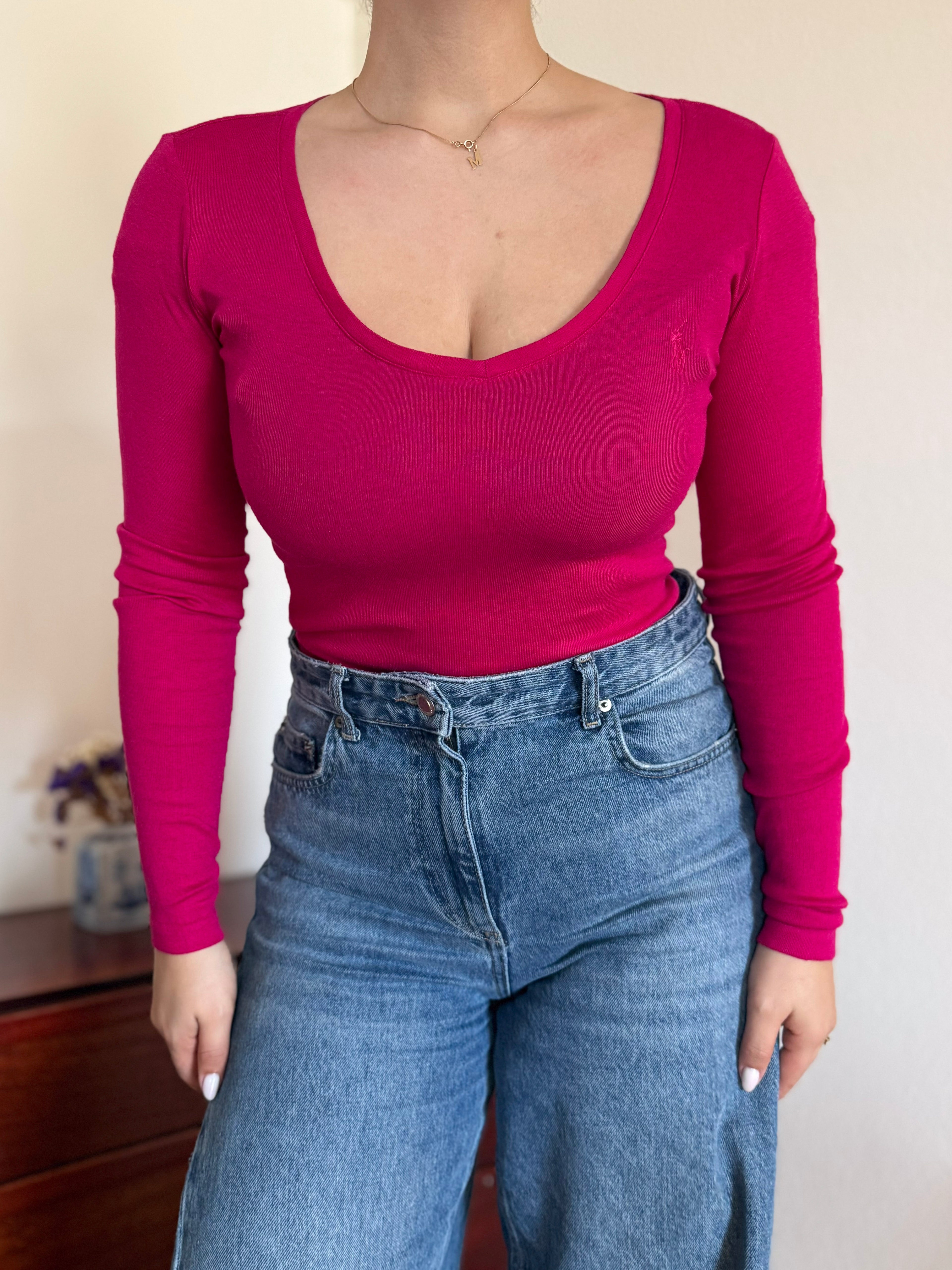 Ralph Lauren Round Neck Sweater 60% Cotton 40% Lyocell