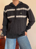 Lacoste Full Zip Knit Coat 50% Wool 10% Alpaca 40% Acrylic