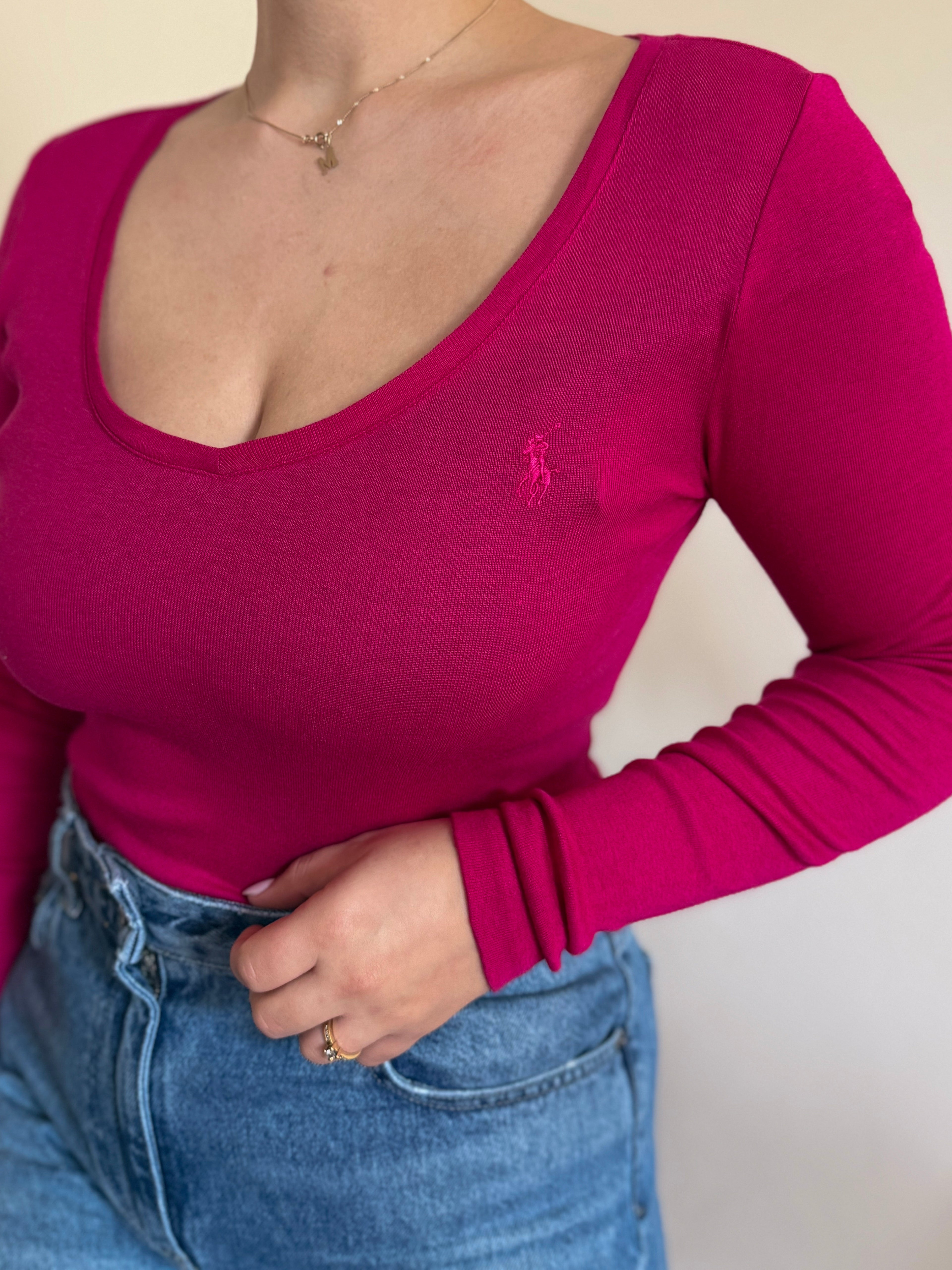 Ralph Lauren Round Neck Sweater 60% Cotton 40% Lyocell