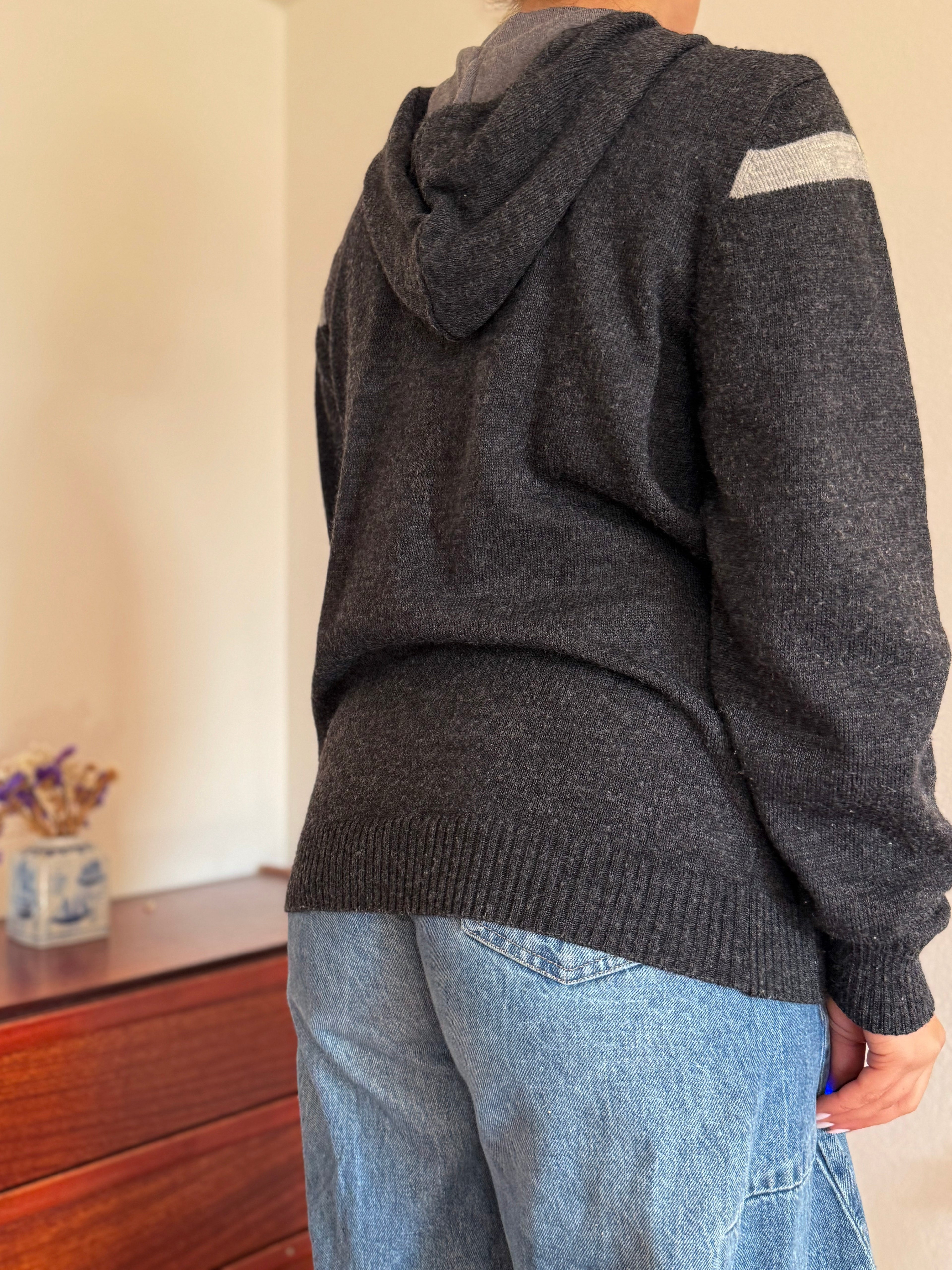 Lacoste Full Zip Knit Coat 50% Wool 10% Alpaca 40% Acrylic