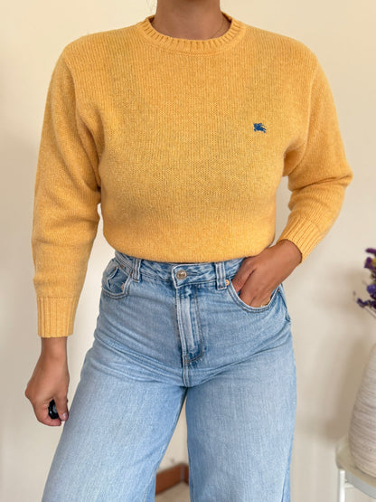 Burberry Round neck Knit Sweater 100% Wool