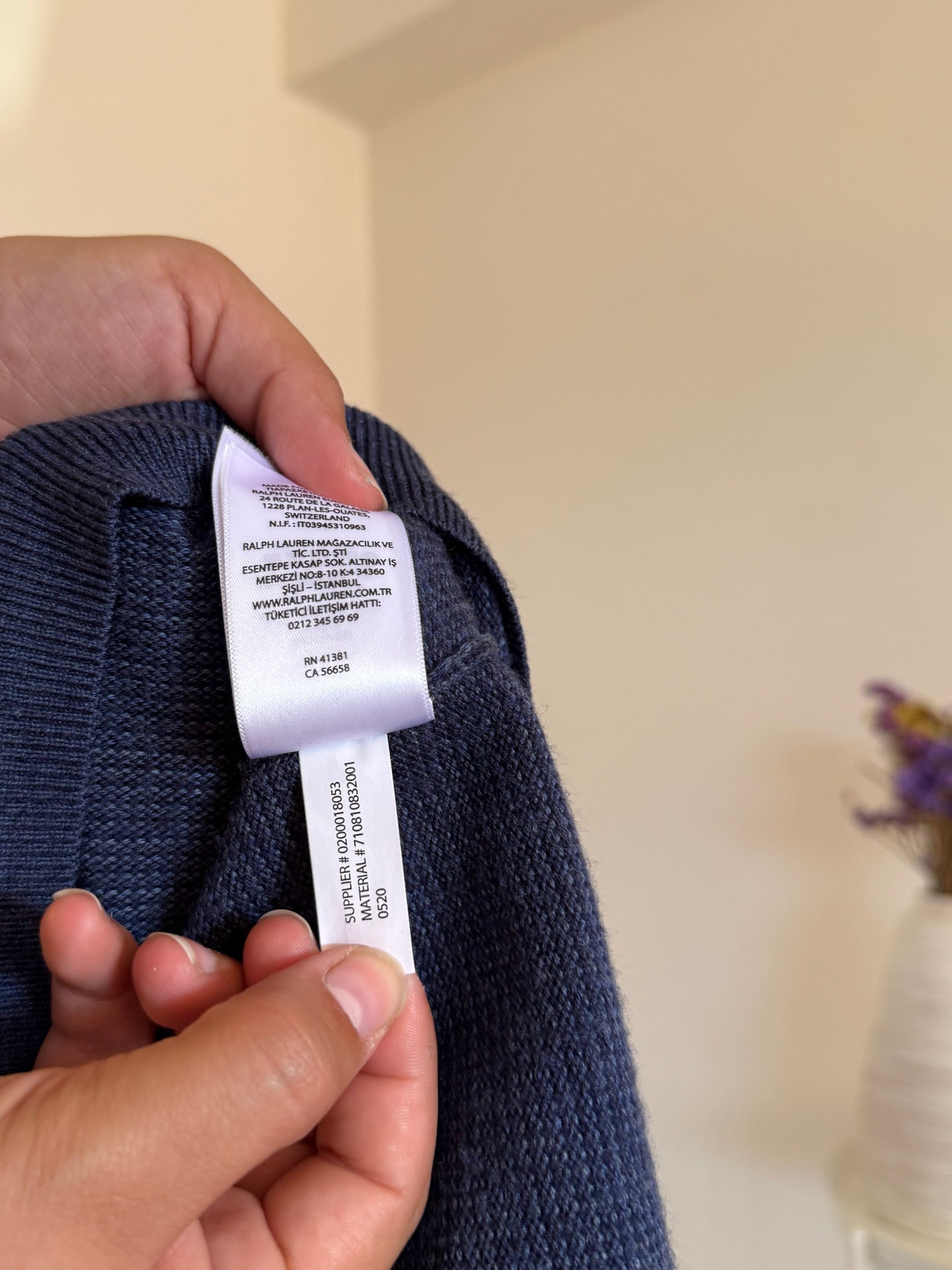 Ralph Lauren Round Neck Knit 100% Lã