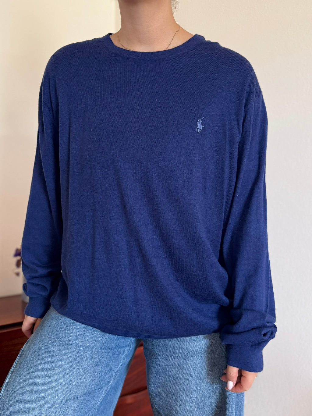 Polo Ralph Lauren Round Neck Sweater 85% Cotton 15% Cashmere