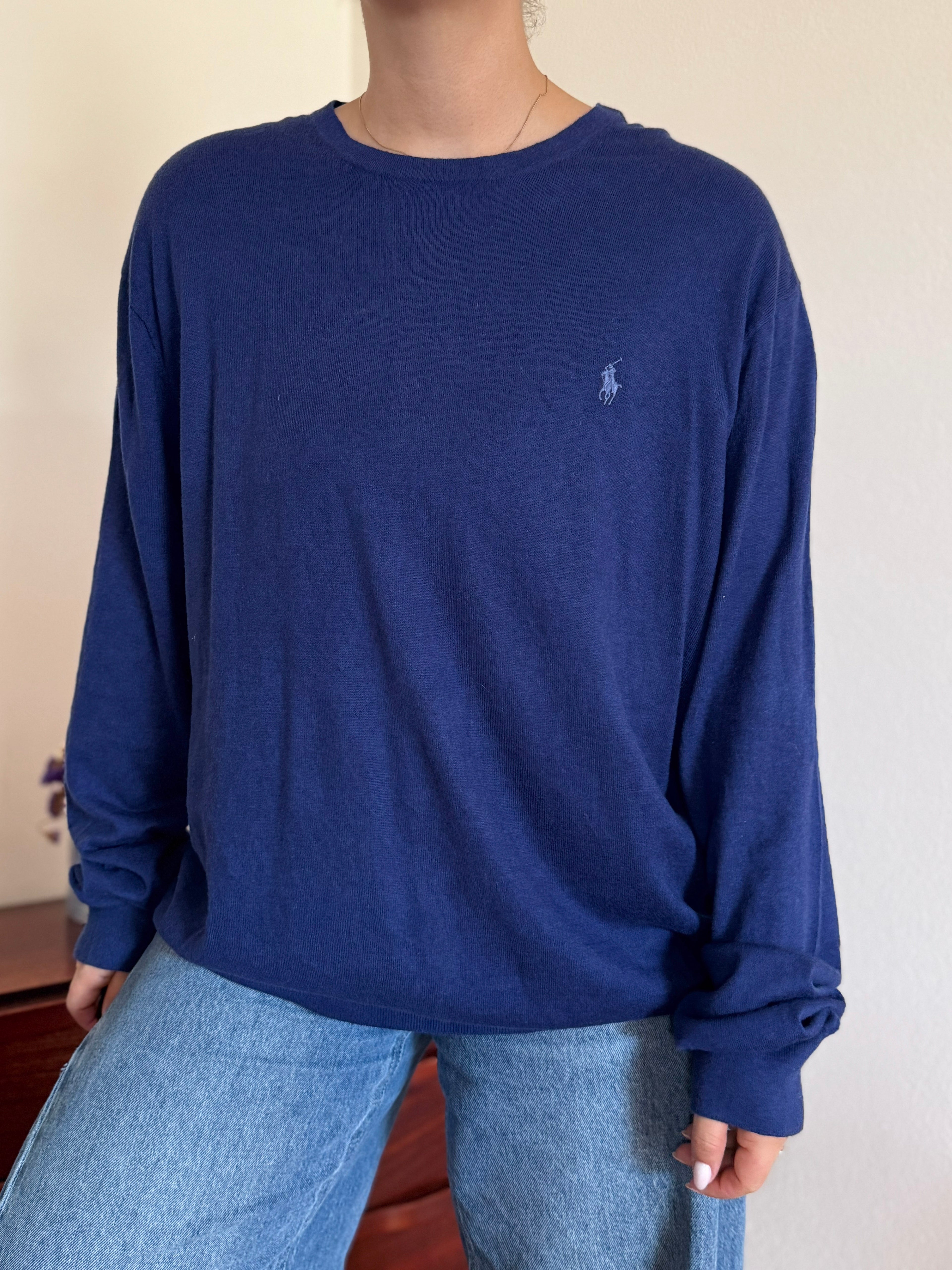 Polo Ralph Lauren Round Neck Sweater 85% Cotton 15% Cashmere