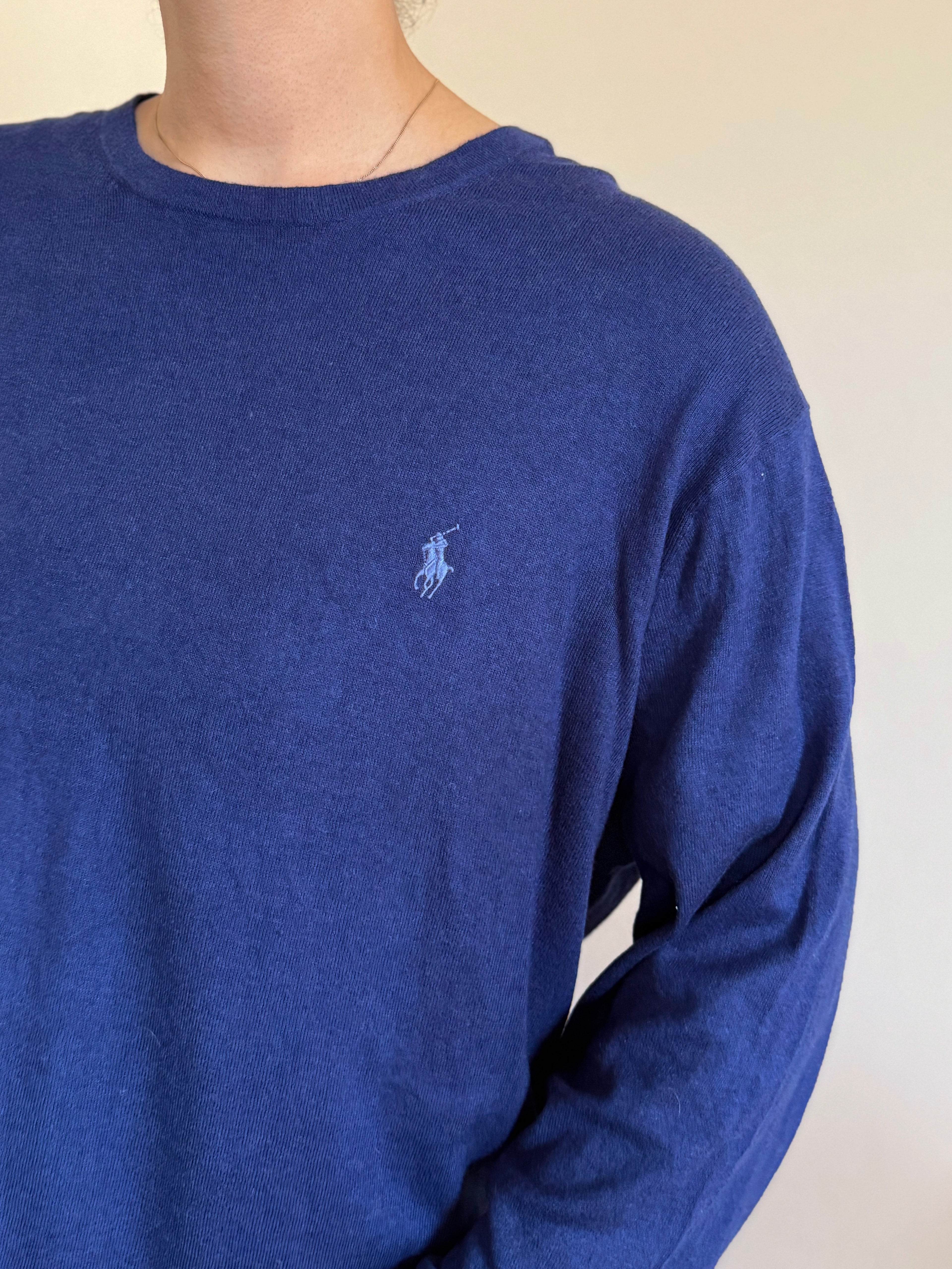 Polo Ralph Lauren Round Neck Sweater 85% Cotton 15% Cashmere