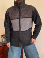 Lacoste Full Zip Knit Coat 50% Wool 50% Acrylic