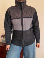 Lacoste Full Zip Knit Coat 50% Wool 50% Acrylic