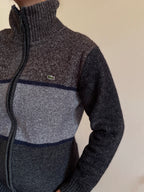 Lacoste Full Zip Knit Coat 50% Wool 50% Acrylic