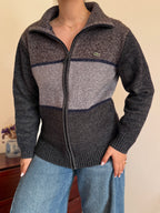 Lacoste Full Zip Knit Coat 50% Wool 50% Acrylic