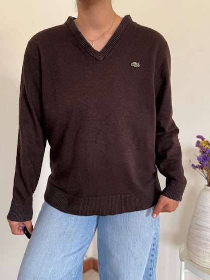 Lacoste V-Neck Knit Sweater 35% Wool
