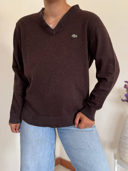 Lacoste V-Neck Knit Sweater 35% Wool